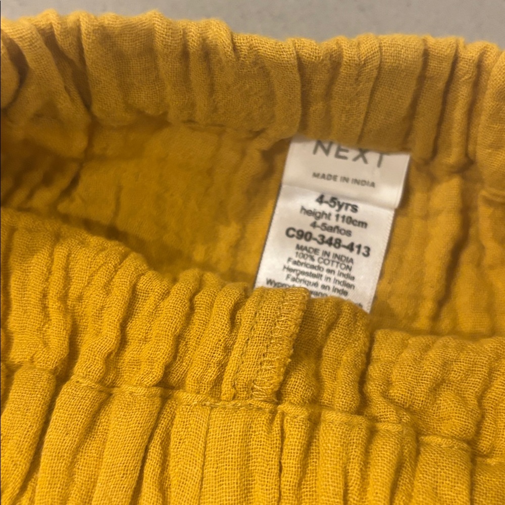 Next Ochre Yellow Crochet Trim Co-ord Set - Picture 7 of 7